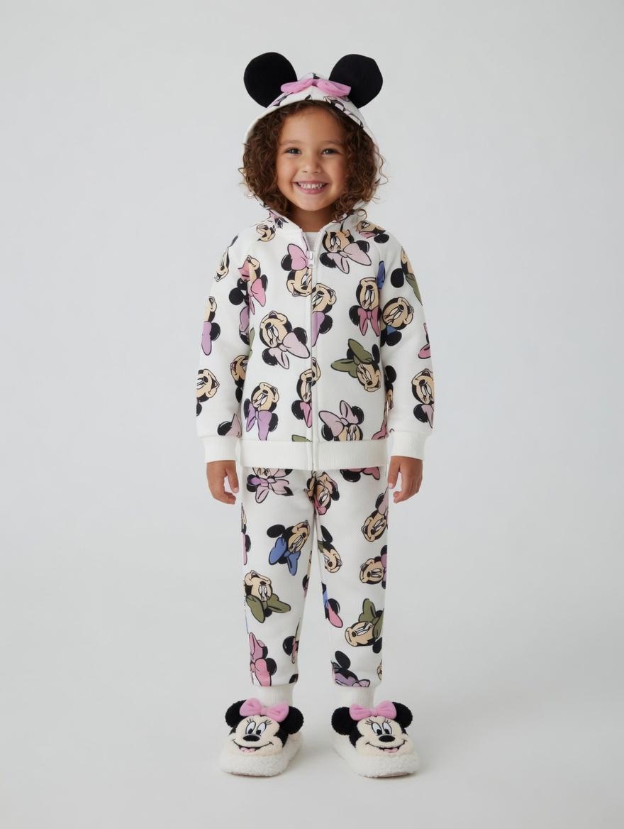 Sudadera Minnie Mouse "3D Bow" – Blanco con Capucha Animada